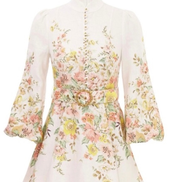 Zimmermann Dresses & Skirts - New Zimmermann MatchMaker Floral Buttoned Belted Mini Dress
